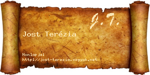 Jost Terézia névjegykártya